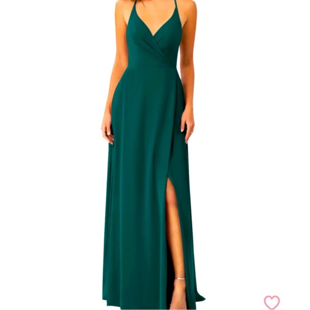 Azazie Davis Pine Green (Size 4)